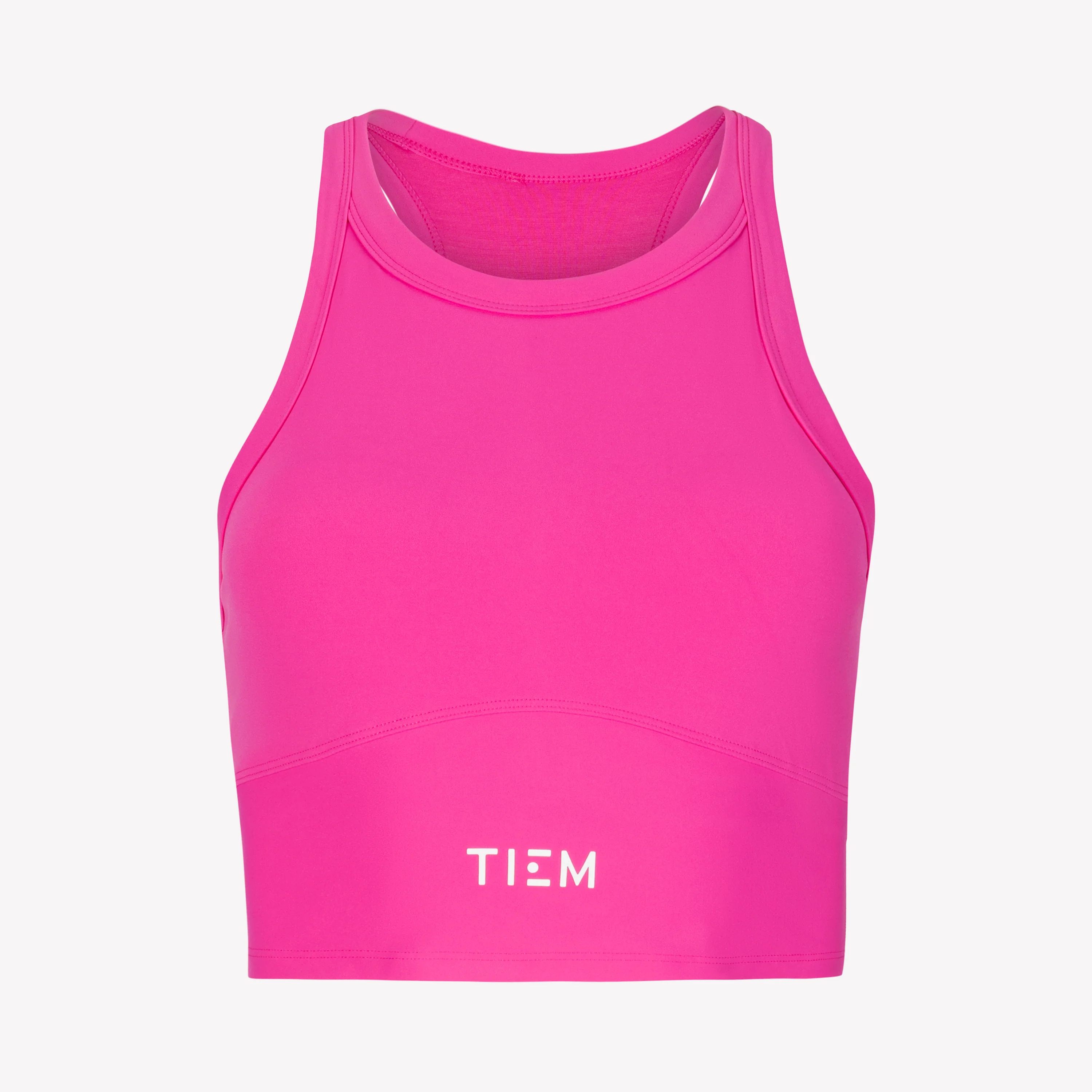Racerback Sports Bra - Pink/White - Image 3