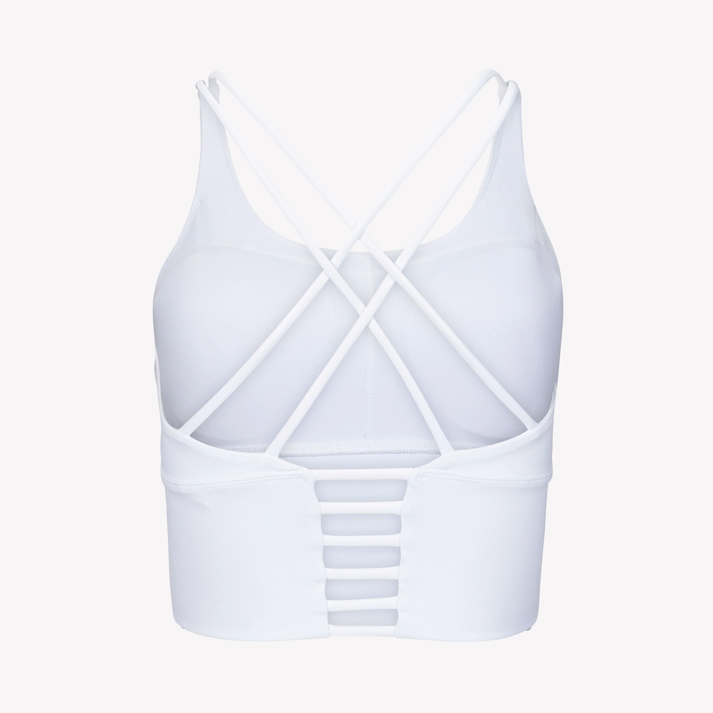 Strappy Sports Bra - White/Navy - Image 4