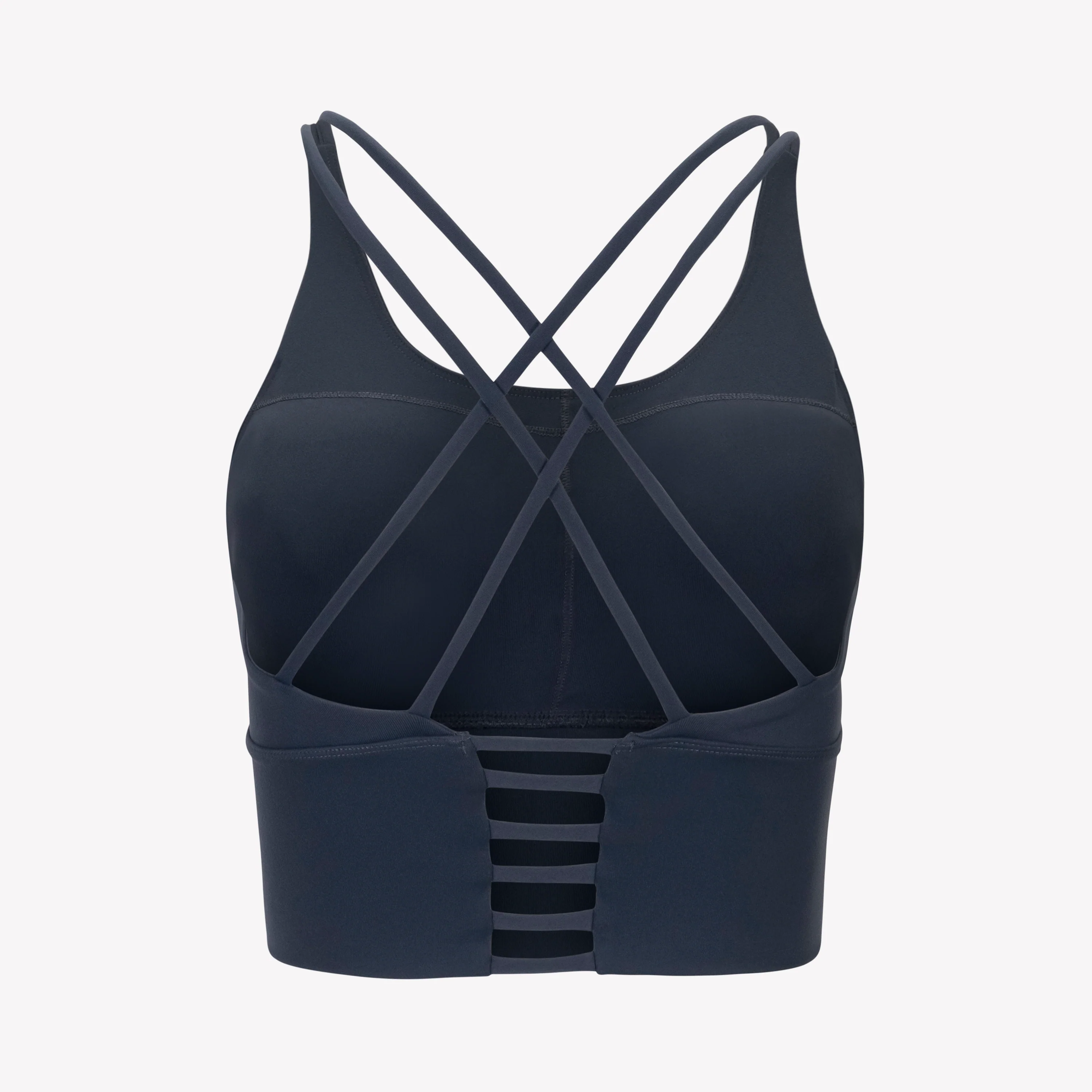 Strappy Sports Bra - Navy/White - Image 4